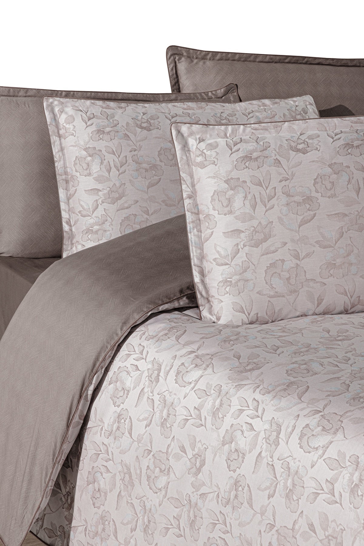 Lucrez %100 Pamuk 300 TC (120 Tel) Nevresim Takımı Vizon